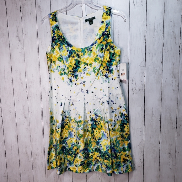 Lauren Ralph Lauren Dresses & Skirts - New! Ralph Lauren LRL Women's Floral Watercolor Fit And Flare Dress Size 12.